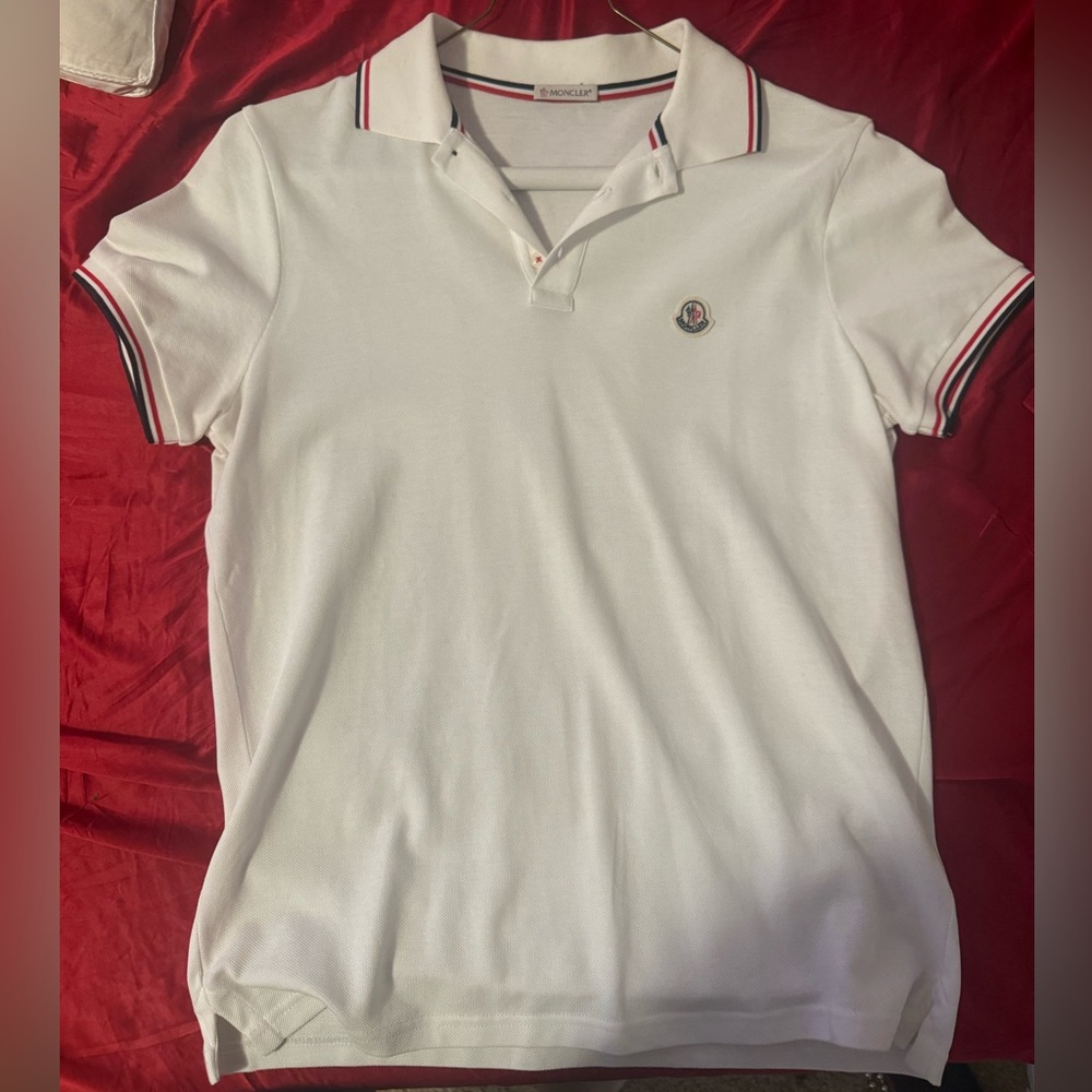 Moncler Polo White Shirt